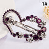 Image of Vintage Women's Butterfly Leaves Hairpins Crystal Rhinestone Hair Clip Crown Tiara Girls barrette Beautiful Hair Gifts 16 Styles