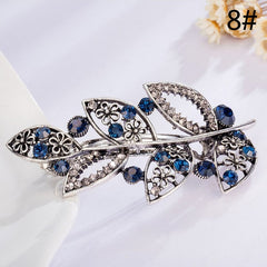 Vintage Women's Butterfly Leaves Hairpins Crystal Rhinestone Hair Clip Crown Tiara Girls barrette Beautiful Hair Gifts 16 Styles