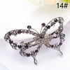 Image of Vintage Women's Butterfly Leaves Hairpins Crystal Rhinestone Hair Clip Crown Tiara Girls barrette Beautiful Hair Gifts 16 Styles