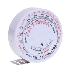 ZLROWR BMI Body Mass Retractable Tape 150cm Measure Calculator Diet Weight Loss Tape